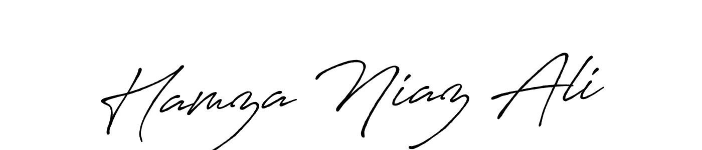 Design your own signature with our free online signature maker. With this signature software, you can create a handwritten (Antro_Vectra_Bolder) signature for name Hamza Niaz Ali. Hamza Niaz Ali signature style 7 images and pictures png