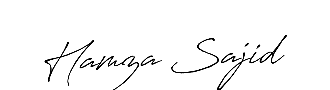 Create a beautiful signature design for name Hamza Sajid. With this signature (Antro_Vectra_Bolder) fonts, you can make a handwritten signature for free. Hamza Sajid signature style 7 images and pictures png