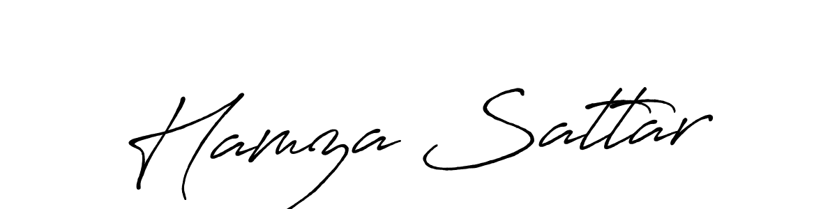 Create a beautiful signature design for name Hamza Sattar. With this signature (Antro_Vectra_Bolder) fonts, you can make a handwritten signature for free. Hamza Sattar signature style 7 images and pictures png