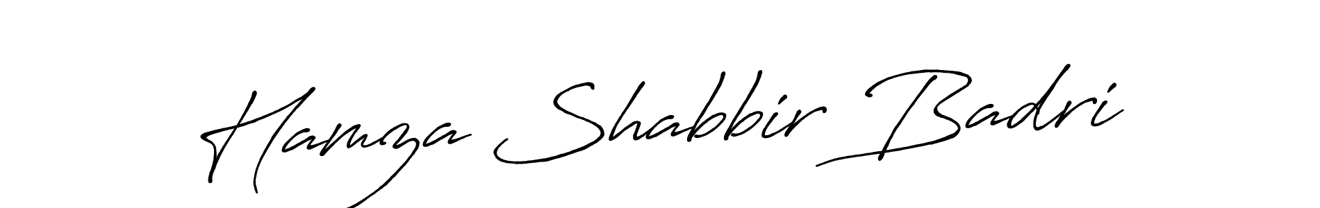 Use a signature maker to create a handwritten signature online. With this signature software, you can design (Antro_Vectra_Bolder) your own signature for name Hamza Shabbir Badri. Hamza Shabbir Badri signature style 7 images and pictures png