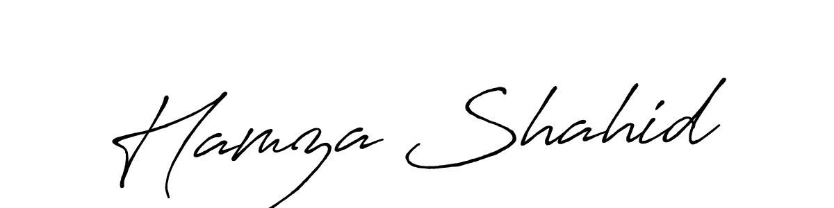 Antro_Vectra_Bolder is a professional signature style that is perfect for those who want to add a touch of class to their signature. It is also a great choice for those who want to make their signature more unique. Get Hamza Shahid name to fancy signature for free. Hamza Shahid signature style 7 images and pictures png