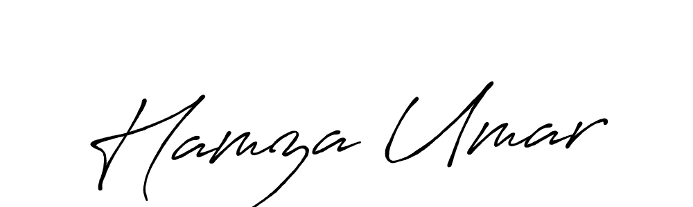 Create a beautiful signature design for name Hamza Umar. With this signature (Antro_Vectra_Bolder) fonts, you can make a handwritten signature for free. Hamza Umar signature style 7 images and pictures png