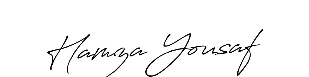 Use a signature maker to create a handwritten signature online. With this signature software, you can design (Antro_Vectra_Bolder) your own signature for name Hamza Yousaf. Hamza Yousaf signature style 7 images and pictures png