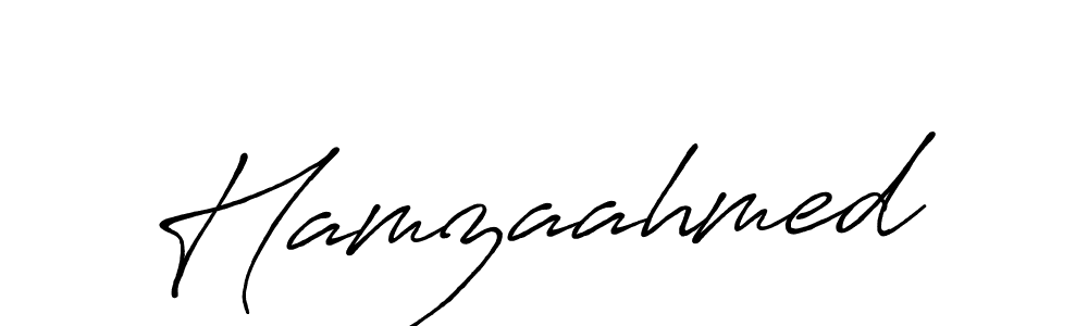Design your own signature with our free online signature maker. With this signature software, you can create a handwritten (Antro_Vectra_Bolder) signature for name Hamzaahmed. Hamzaahmed signature style 7 images and pictures png