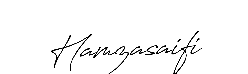 Make a beautiful signature design for name Hamzasaifi. With this signature (Antro_Vectra_Bolder) style, you can create a handwritten signature for free. Hamzasaifi signature style 7 images and pictures png
