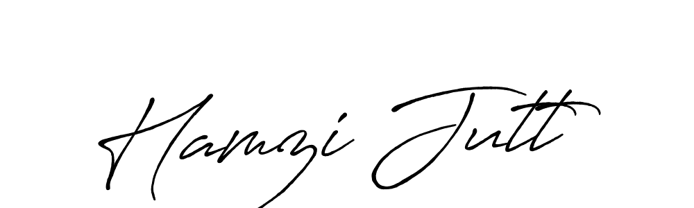 Make a beautiful signature design for name Hamzi Jutt. With this signature (Antro_Vectra_Bolder) style, you can create a handwritten signature for free. Hamzi Jutt signature style 7 images and pictures png