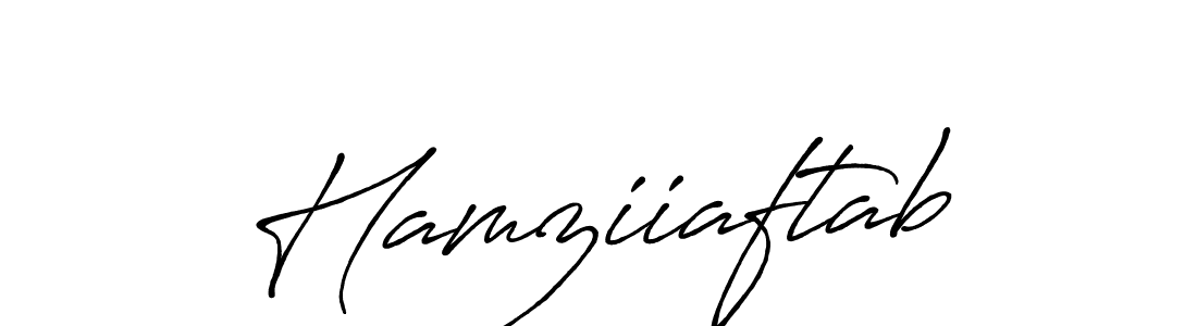Make a beautiful signature design for name Hamziiaftab. With this signature (Antro_Vectra_Bolder) style, you can create a handwritten signature for free. Hamziiaftab signature style 7 images and pictures png