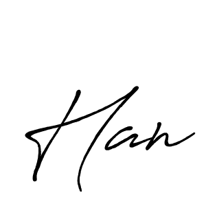 Han stylish signature style. Best Handwritten Sign (Antro_Vectra_Bolder) for my name. Handwritten Signature Collection Ideas for my name Han. Han signature style 7 images and pictures png