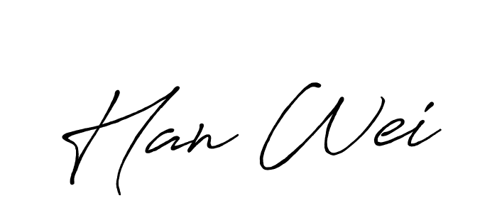 Make a beautiful signature design for name Han Wei. With this signature (Antro_Vectra_Bolder) style, you can create a handwritten signature for free. Han Wei signature style 7 images and pictures png