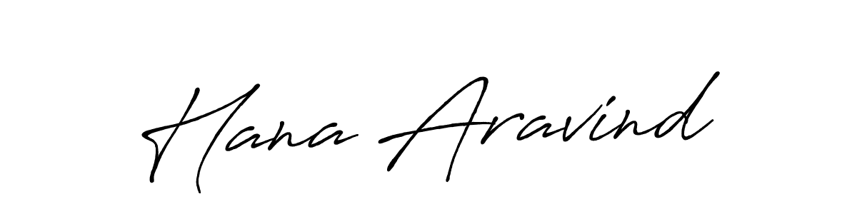 Hana Aravind stylish signature style. Best Handwritten Sign (Antro_Vectra_Bolder) for my name. Handwritten Signature Collection Ideas for my name Hana Aravind. Hana Aravind signature style 7 images and pictures png