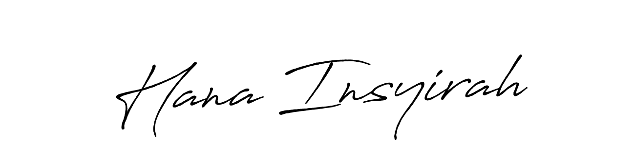 It looks lik you need a new signature style for name Hana Insyirah. Design unique handwritten (Antro_Vectra_Bolder) signature with our free signature maker in just a few clicks. Hana Insyirah signature style 7 images and pictures png