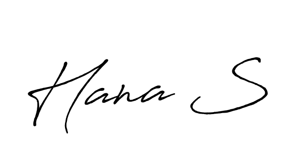 if you are searching for the best signature style for your name Hana S. so please give up your signature search. here we have designed multiple signature styles  using Antro_Vectra_Bolder. Hana S signature style 7 images and pictures png