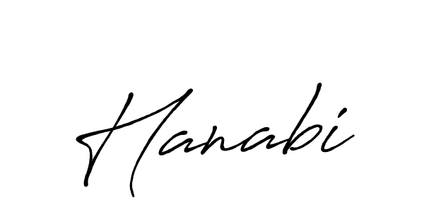 Also we have Hanabi name is the best signature style. Create professional handwritten signature collection using Antro_Vectra_Bolder autograph style. Hanabi signature style 7 images and pictures png