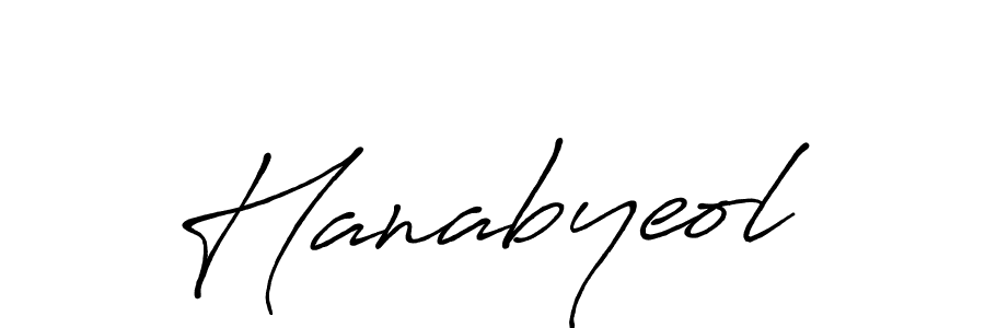 Create a beautiful signature design for name Hanabyeol. With this signature (Antro_Vectra_Bolder) fonts, you can make a handwritten signature for free. Hanabyeol signature style 7 images and pictures png