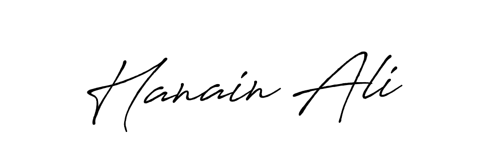 Hanain Ali stylish signature style. Best Handwritten Sign (Antro_Vectra_Bolder) for my name. Handwritten Signature Collection Ideas for my name Hanain Ali. Hanain Ali signature style 7 images and pictures png