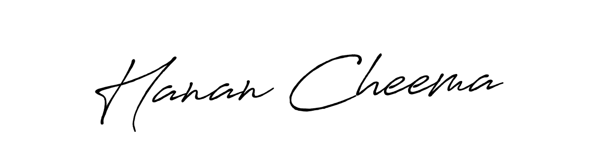 How to make Hanan Cheema signature? Antro_Vectra_Bolder is a professional autograph style. Create handwritten signature for Hanan Cheema name. Hanan Cheema signature style 7 images and pictures png