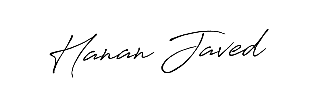 Make a beautiful signature design for name Hanan Javed. With this signature (Antro_Vectra_Bolder) style, you can create a handwritten signature for free. Hanan Javed signature style 7 images and pictures png