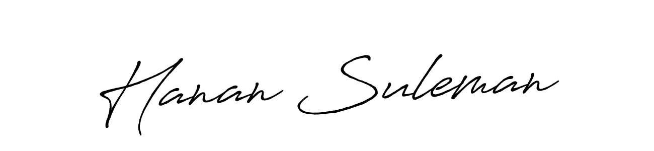 You can use this online signature creator to create a handwritten signature for the name Hanan Suleman. This is the best online autograph maker. Hanan Suleman signature style 7 images and pictures png