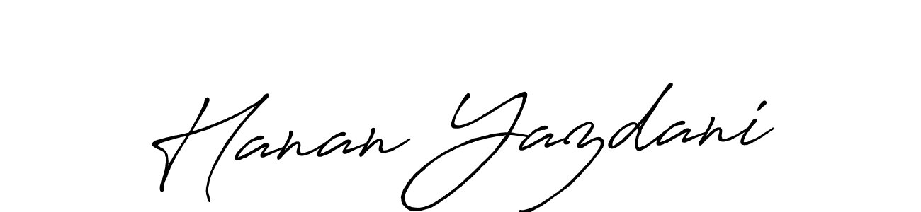 How to make Hanan Yazdani signature? Antro_Vectra_Bolder is a professional autograph style. Create handwritten signature for Hanan Yazdani name. Hanan Yazdani signature style 7 images and pictures png