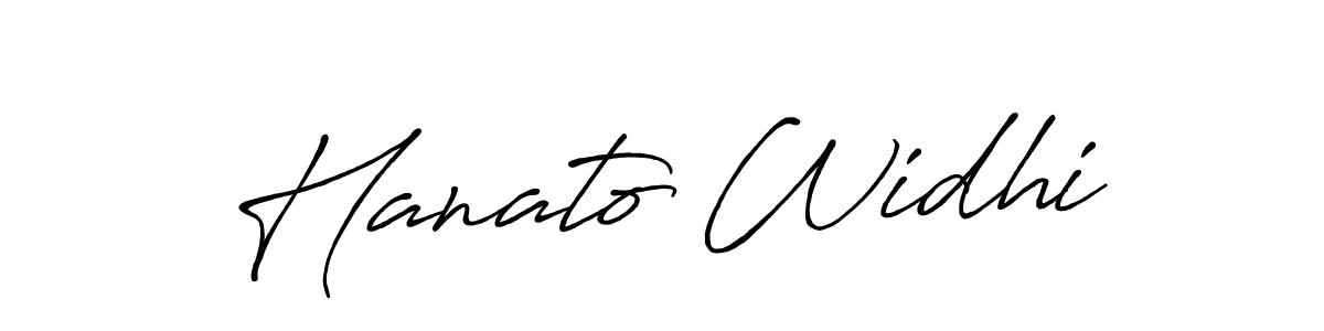 Make a beautiful signature design for name Hanato Widhi. With this signature (Antro_Vectra_Bolder) style, you can create a handwritten signature for free. Hanato Widhi signature style 7 images and pictures png