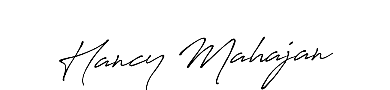 Antro_Vectra_Bolder is a professional signature style that is perfect for those who want to add a touch of class to their signature. It is also a great choice for those who want to make their signature more unique. Get Hancy Mahajan name to fancy signature for free. Hancy Mahajan signature style 7 images and pictures png