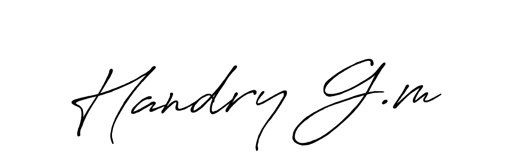 Handry G.m stylish signature style. Best Handwritten Sign (Antro_Vectra_Bolder) for my name. Handwritten Signature Collection Ideas for my name Handry G.m. Handry G.m signature style 7 images and pictures png