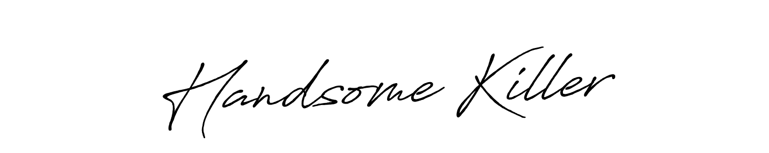 How to make Handsome Killer name signature. Use Antro_Vectra_Bolder style for creating short signs online. This is the latest handwritten sign. Handsome Killer signature style 7 images and pictures png