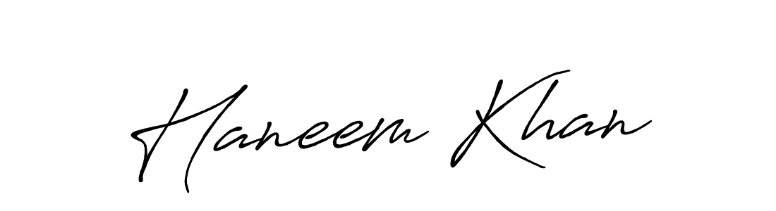 Use a signature maker to create a handwritten signature online. With this signature software, you can design (Antro_Vectra_Bolder) your own signature for name Haneem Khan. Haneem Khan signature style 7 images and pictures png
