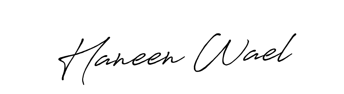 Make a beautiful signature design for name Haneen Wael. Use this online signature maker to create a handwritten signature for free. Haneen Wael signature style 7 images and pictures png