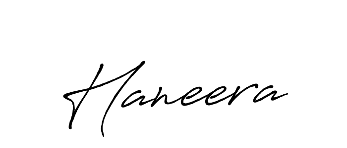 Create a beautiful signature design for name Haneera. With this signature (Antro_Vectra_Bolder) fonts, you can make a handwritten signature for free. Haneera signature style 7 images and pictures png