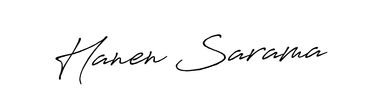 Also You can easily find your signature by using the search form. We will create Hanen Sarama name handwritten signature images for you free of cost using Antro_Vectra_Bolder sign style. Hanen Sarama signature style 7 images and pictures png