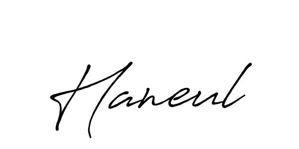 Use a signature maker to create a handwritten signature online. With this signature software, you can design (Antro_Vectra_Bolder) your own signature for name Haneul. Haneul signature style 7 images and pictures png