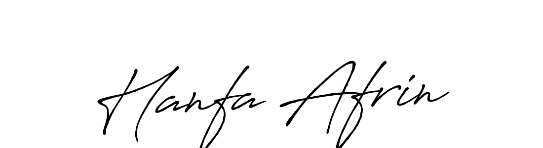 Use a signature maker to create a handwritten signature online. With this signature software, you can design (Antro_Vectra_Bolder) your own signature for name Hanfa Afrin. Hanfa Afrin signature style 7 images and pictures png