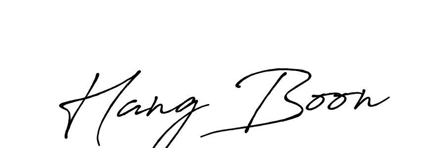 How to make Hang Boon signature? Antro_Vectra_Bolder is a professional autograph style. Create handwritten signature for Hang Boon name. Hang Boon signature style 7 images and pictures png