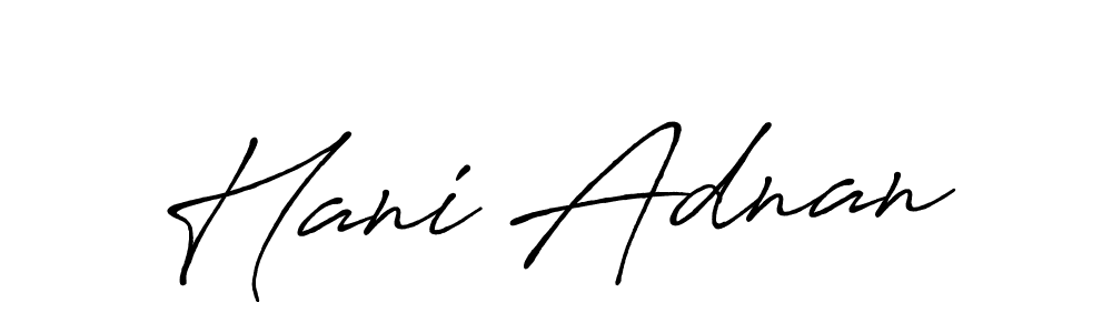 Create a beautiful signature design for name Hani Adnan. With this signature (Antro_Vectra_Bolder) fonts, you can make a handwritten signature for free. Hani Adnan signature style 7 images and pictures png