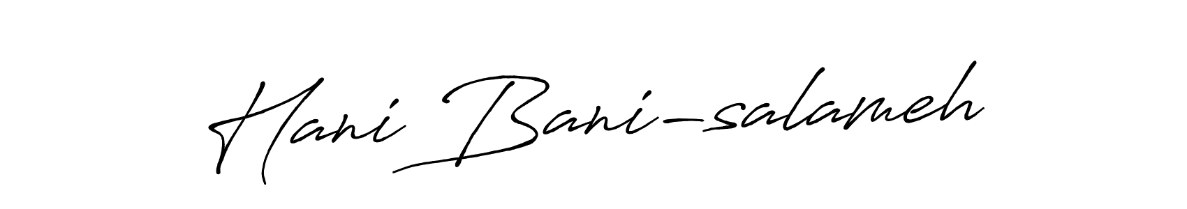 Create a beautiful signature design for name Hani Bani-salameh. With this signature (Antro_Vectra_Bolder) fonts, you can make a handwritten signature for free. Hani Bani-salameh signature style 7 images and pictures png