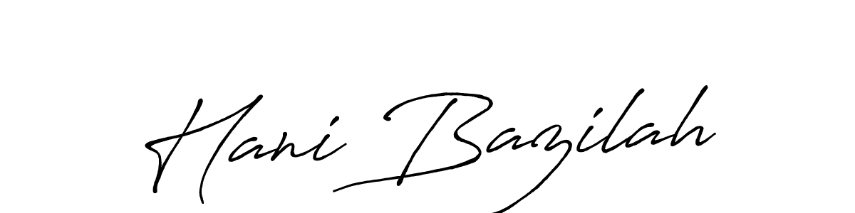 Hani Bazilah stylish signature style. Best Handwritten Sign (Antro_Vectra_Bolder) for my name. Handwritten Signature Collection Ideas for my name Hani Bazilah. Hani Bazilah signature style 7 images and pictures png