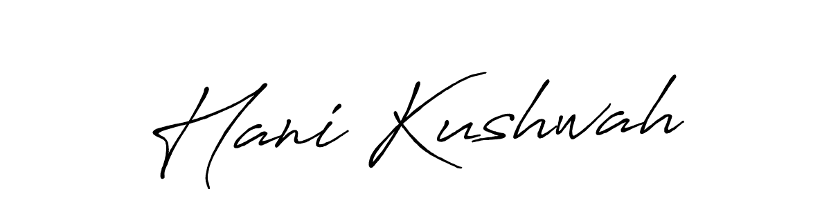 How to make Hani Kushwah signature? Antro_Vectra_Bolder is a professional autograph style. Create handwritten signature for Hani Kushwah name. Hani Kushwah signature style 7 images and pictures png