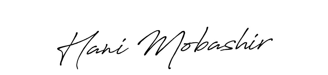 Make a beautiful signature design for name Hani Mobashir. With this signature (Antro_Vectra_Bolder) style, you can create a handwritten signature for free. Hani Mobashir signature style 7 images and pictures png