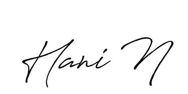 How to make Hani N name signature. Use Antro_Vectra_Bolder style for creating short signs online. This is the latest handwritten sign. Hani N signature style 7 images and pictures png
