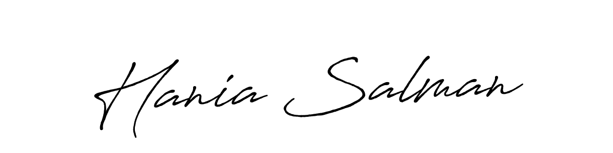 How to make Hania Salman signature? Antro_Vectra_Bolder is a professional autograph style. Create handwritten signature for Hania Salman name. Hania Salman signature style 7 images and pictures png
