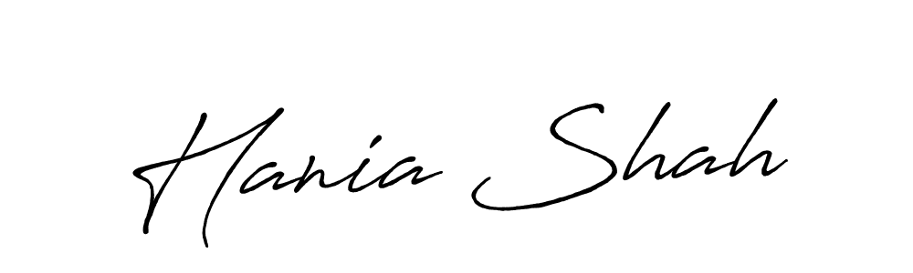 Use a signature maker to create a handwritten signature online. With this signature software, you can design (Antro_Vectra_Bolder) your own signature for name Hania Shah. Hania Shah signature style 7 images and pictures png