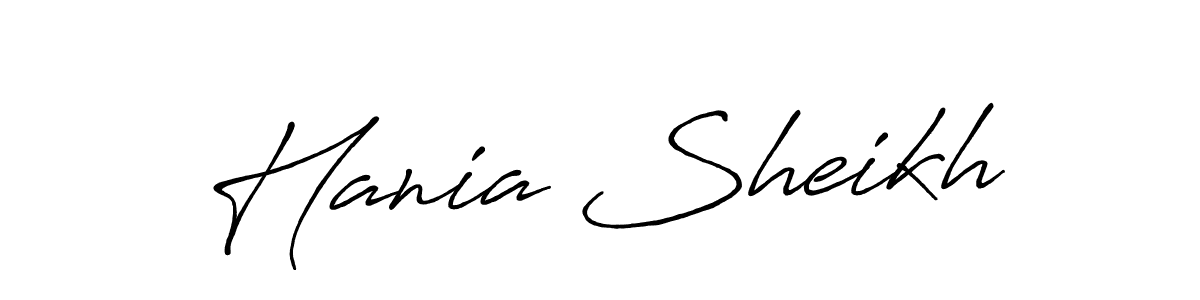 Use a signature maker to create a handwritten signature online. With this signature software, you can design (Antro_Vectra_Bolder) your own signature for name Hania Sheikh. Hania Sheikh signature style 7 images and pictures png