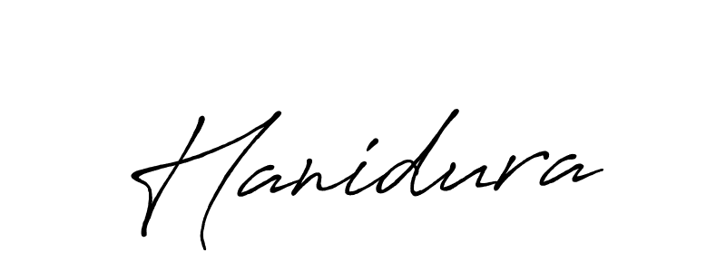 The best way (Antro_Vectra_Bolder) to make a short signature is to pick only two or three words in your name. The name Hanidura include a total of six letters. For converting this name. Hanidura signature style 7 images and pictures png