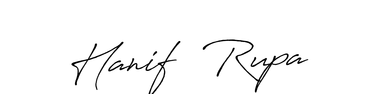 Use a signature maker to create a handwritten signature online. With this signature software, you can design (Antro_Vectra_Bolder) your own signature for name Hanif   Rupa. Hanif   Rupa signature style 7 images and pictures png