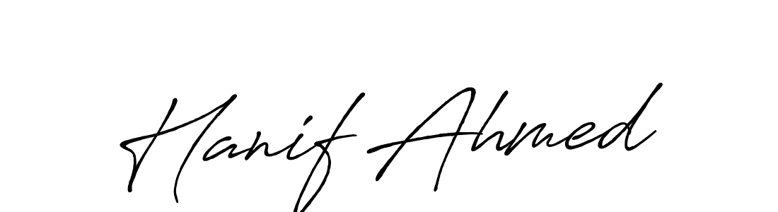 This is the best signature style for the Hanif Ahmed name. Also you like these signature font (Antro_Vectra_Bolder). Mix name signature. Hanif Ahmed signature style 7 images and pictures png