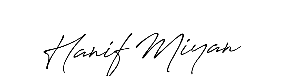 Create a beautiful signature design for name Hanif Miyan. With this signature (Antro_Vectra_Bolder) fonts, you can make a handwritten signature for free. Hanif Miyan signature style 7 images and pictures png