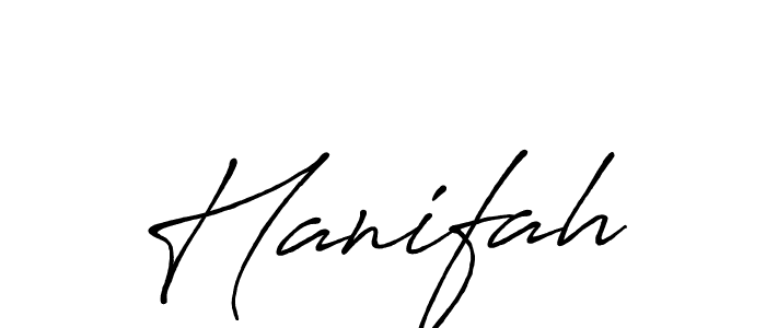 Hanifah stylish signature style. Best Handwritten Sign (Antro_Vectra_Bolder) for my name. Handwritten Signature Collection Ideas for my name Hanifah. Hanifah signature style 7 images and pictures png