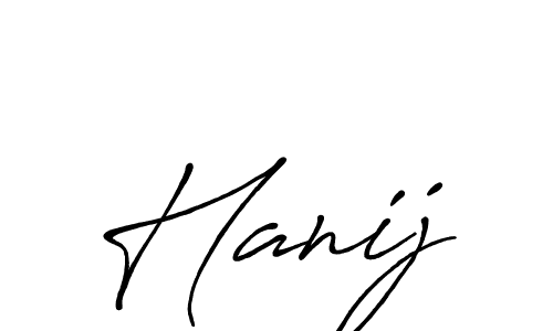 Design your own signature with our free online signature maker. With this signature software, you can create a handwritten (Antro_Vectra_Bolder) signature for name Hanij. Hanij signature style 7 images and pictures png