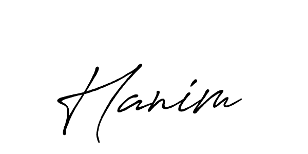 Hanim  stylish signature style. Best Handwritten Sign (Antro_Vectra_Bolder) for my name. Handwritten Signature Collection Ideas for my name Hanim . Hanim  signature style 7 images and pictures png